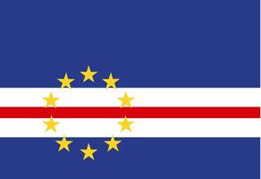 cape verde flagga illustratör Land flaggor vektor