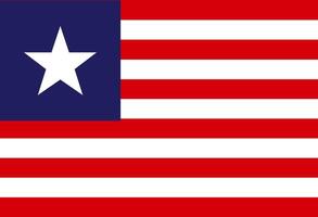 Liberia flagga illustratör Land flaggor vektor