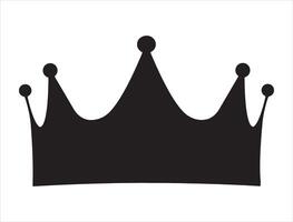 Prinzessin Krone Silhouette auf Weiß Hintergrund vektor