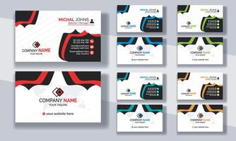 företags- företag kort modern design, professionell och minimalistisk företag kort design, Kontakt kort för företag, kreativ och rena dubbel- sida företag kort mall vektor