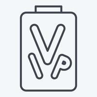 Symbol vip passieren. verbunden zu Rugby Symbol. Linie Stil. einfach Design Illustration vektor