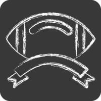 Symbol Band Banner. verbunden zu Rugby Symbol. Kreide Stil. einfach Design Illustration vektor