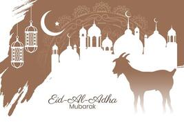 islamic religiös eid al Adha mubarak festival bakgrund vektor