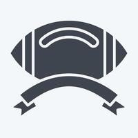 Symbol Band Banner. verbunden zu Rugby Symbol. Glyphe Stil. einfach Design Illustration vektor