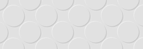 modern abstrakt vit cirkel form bakgrund. elegant geometrisk form mönster med ljus skugga. kostym för tapet, omslag, affisch, baner, broschyr, presentation, hemsida vektor