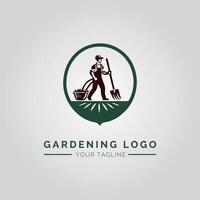 Garten und Pflanze minimalistisch Logo Konzept vektor