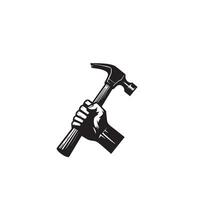 Hammer Silhouette. Hammer Logo Hammer Illustration vektor