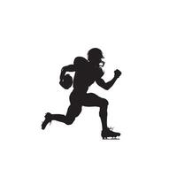 amerikanisch Fußball Spieler Silhouette. amerikanisch Fußball Spieler Logo, Illustration vektor