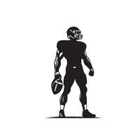 amerikanisch Fußball Spieler Silhouette. amerikanisch Fußball Spieler Logo, Illustration vektor