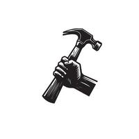 Hammer Silhouette. Hammer Logo Hammer Illustration vektor