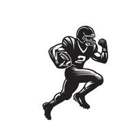 amerikanisch Fußball Spieler Silhouette. amerikanisch Fußball Spieler Logo, Illustration vektor
