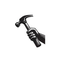 Hammer Silhouette. Hammer Logo Hammer Illustration vektor