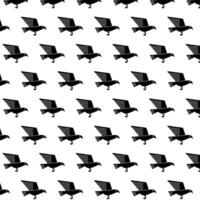 Vogel Muster schwarz und Weiß Illustration zum Design, Vorlage, Webseite, usw vektor