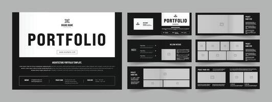 die Architektur Portfolio Design a5 Landschaft Portfolio Vorlage. vektor