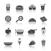 Fast-Food-Icon-Set vektor