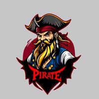 pirat maskot logotyp design tecknad serie vektor