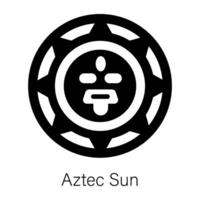 trendig aztec Sol vektor