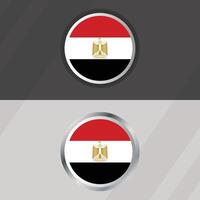 egypten runda flagga mall vektor