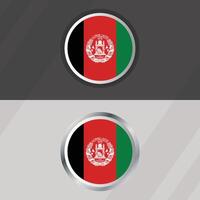 Afghanistan runden Flagge Vorlage vektor