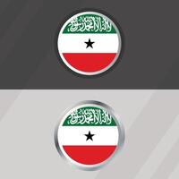 somaliland runden Flagge Vorlage vektor