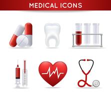 Gesundheitswesen medizinische Icons Set vektor