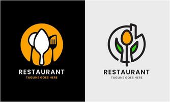 Restaurant Logo Symbol Stichprobe Küche Kochen Essen Messer geröstet Fleisch Frühstück vektor