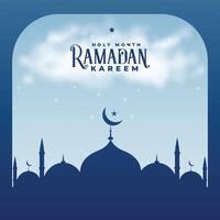 Ramadan kareem Jahreszeit islamisch Moschee Hintergrund vektor