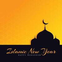 schön islamisch Neu Jahr Gruß Design vektor