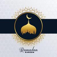 islamisch Ramadan kareem golden Moschee Hintergrund vektor