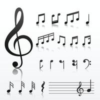 samling av musik notera symboler vektor