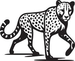 Gepard schwarz Kunst Illustration vektor