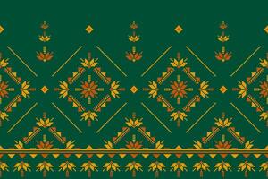 Stoff Mexikaner Stil. geometrisch ethnisch Blume nahtlos Muster traditionell. aztekisch Stammes- Ornament drucken. Design zum Hintergrund, Illustration, Stoff, Kleidung, Teppich, Textil, Batik, Stickerei. vektor