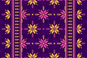 Teppich Blume Muster Kunst. geometrisch ethnisch Blumen- nahtlos Muster im Stamm. amerikanisch, Mexikaner Stil. Design zum Hintergrund, Illustration, Stoff, Kleidung, Teppich, Teppich, Batik, Stickerei. vektor