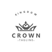 premie stil krona logotyp årgång abstrakt symbol. kunglig kung ikon. modern lyx varumärke element vektor