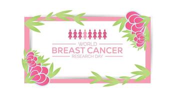 Welt Brust Krebs Forschung Tag ist beobachtete jeder Jahr auf August.Banner Design Vorlage Illustration Hintergrund Design. vektor