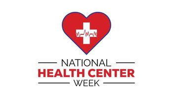 nationell hälsa Centrum vecka är observerats varje år på augusti.banner design mall illustration bakgrund design. vektor