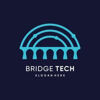 Brücke Design Element Idee mit kreativ Technologie Konzept vektor