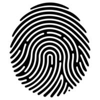 biometrisch Fingerabdruck Illustration isoliert auf Weiß Hintergrund vektor