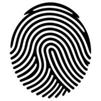 biometrisch Fingerabdruck Illustration isoliert auf Weiß Hintergrund vektor