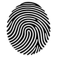 biometrisch Fingerabdruck Illustration isoliert auf Weiß Hintergrund vektor