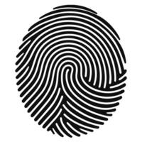biometrisch Fingerabdruck Illustration isoliert auf Weiß Hintergrund vektor