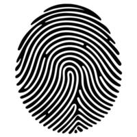 biometrisch Fingerabdruck Illustration isoliert auf Weiß Hintergrund vektor