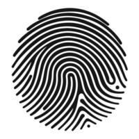 biometrisch Fingerabdruck Illustration isoliert auf Weiß Hintergrund vektor