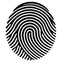 biometrisch Fingerabdruck Illustration isoliert auf Weiß Hintergrund vektor