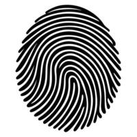 biometrisch Fingerabdruck Illustration isoliert auf Weiß Hintergrund vektor