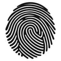 biometrisch Fingerabdruck Illustration isoliert auf Weiß Hintergrund vektor