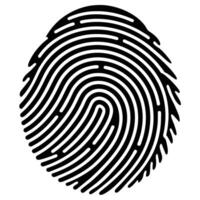 biometrisch Fingerabdruck Illustration isoliert auf Weiß Hintergrund vektor