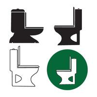 toalett sittplats ikon vektor