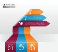 Pfeile Infografik. Vorlage zum Diagramm, Graph, Präsentation und Diagramm. Geschäft Konzept mit 3 Optionen, Teile, Schritte oder Prozesse. vektor