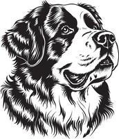 st. bernard Hund Clip Art, st. bernard schwarz vektor